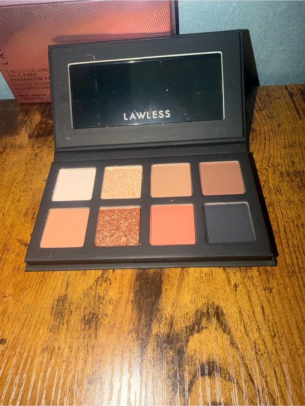 LAWLESS Warm Peach, Coral, Bronze & Black Eyeshadow Palette-New in Box